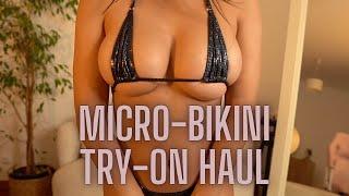 Micro Bikini Try-On Haul 4K Bikini Review