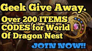 Geek Giveaway Over 200 Item Codes For World of Dragon Nest
