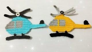 Tığ işi helikopter figür yapımı  bebek örgüleri motif aplike easy crochet