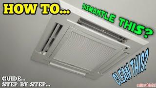 How to clean ceiling cassette type aircon mitsubishi