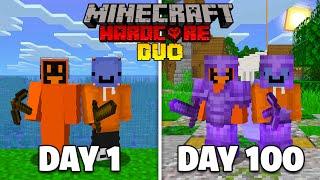 We Survived 100 Days In DUO Hardcore Minecraft... And Heres What Happened