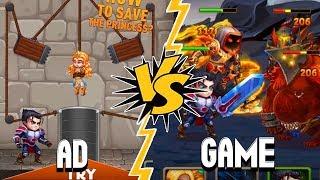 HERO WARS Ad VS Gameplay  Should YOU Download Hero Wars?  AD & GAME COMPARISON