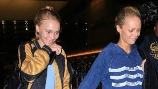 X17 EXCLUSIVE Vanessa Paradis And Lily-Rose Depp Laugh When Asked About Amber Heard