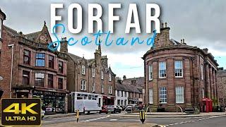 Forfar Scotland Walking Tour 4K 60fps April 2024