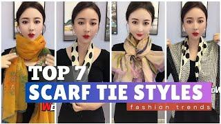 Top 7 popular ways to wear a Scarf  Easy stylish ways to tie a scarf? P#301023 #scarfwearing