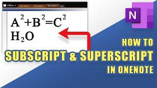 OneNote - How to SUBSCRIPT & SUPERSCRIPT Keyboard Shortcuts for Windows & Mac