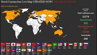 LIVE CORONAVIRUS REAL TIME INFECTION AND ESTIMATED NUMBERS