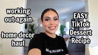 LETS HANG OUT ‍️ Workout with me Amazon Home Decor Haul Easy TikTok Dessert & More