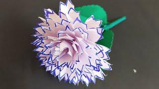 How to make white flowereasy paper flower for kidsHome decorDIY paper flowerorigami flower