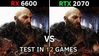 RX 6600 vs RTX 2070  Test in 12 Games  1080p - 1440p  2022