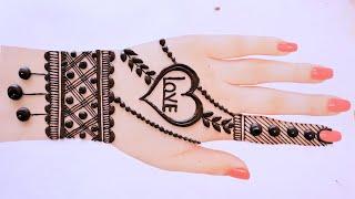 Heart shape Eid special Mehndi Designs  Backhand Mehndi Design  Bridal Mehndi  Mehndi ka Design