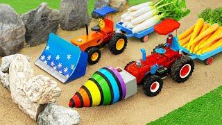 Diy tractor mini Bulldozer making Road Construction  diy Drilling Machine Breaking Rock  HP Mini