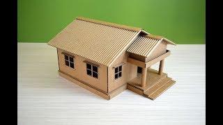 Make a Beautiful House from Cardboard - simple DIY