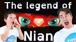 Chinese Monster Story  The Legend of Nian  Spooky Stories by Papa Joels English