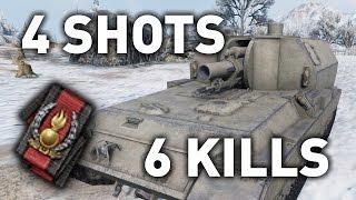 World of Tanks  4 Shots 6 Kills...