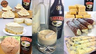 6 How to make Baileys Irish Cream recipes  DIY Baileys Fudge Cheesecake cupcakes Brandy Snaps