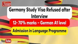 Germany Study Visa Refused Due To Interview  How To Avoid Germany Visa Refusal - Case Study