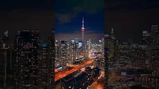 Torontos Skyline Shines Bright at Night #travel #Shorts