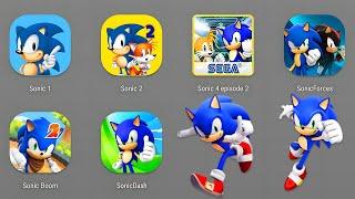 Sonic 1 Sonic 2 Sonic 4 Episode 2 Sonic Forces Sonic Boom Sonic Dash Gameplay