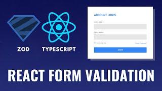 React Hook Form with ZOD Tutorial - React and Typescript Form Validation Tutorial