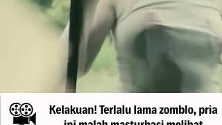 karna kelamaan jomblo pria ini sange liat zombi seksi