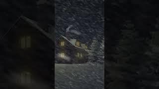 Howling Wind & Blowing Snow Ambience for sleeping  TOTAL WHITE OUT Blizzard at the CABIN