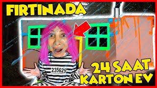 24 SAAT KARTON EVDE YAŞAMA CHALLENGE **FIRTINAYA YAKALANDIM** Dobişko Tv