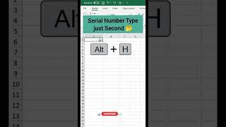 Serial Number in excel shortcut  Automatic serial Number in Excel