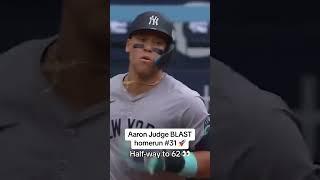 Aaron Judge is halfway to 62 HRs  via @YESNetworkTT #shorts