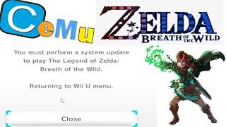 Cemu Emulator  Fix You must perform a system update to play Legend of Zelda BOTW 2023