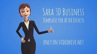 Sara 3D Character in Business Suit - Beautiful Woman PresenterManager
