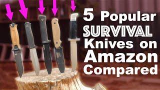5 Popular Survival Knives on Amazon Ranked. Esee Buck Gerber Cold Steel Fallkniven