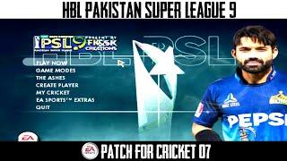 HBL PSL 9 Patch For Cricket 07  Download Installation Gameplay