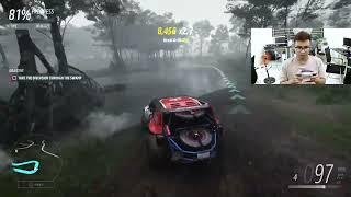 Lets play the game Forza Horizon 5 drive an off-road vehicle through obstacles