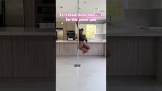 Power Spin Tutorial #polefitness #fit2flaunt #poledance #poledancing