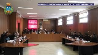 Monteroni di Lecce  SECONDA PARTE Consiglio comunale del 14 marzo 2023