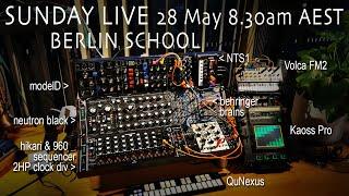 BERLINEYE LIVE Berlin School EPIC with Kaoss ModelD Neutron & Volca FM2 - SUN 28 May 8.30am AEST