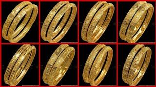 new latest gold bangles designs 2023 with weight  simple gold bangles designs 2023