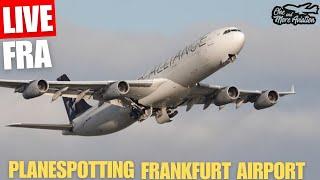 Live Sunday Planespotting Frankfurt Airport  Waterspray Action an der Startbahn West 