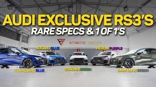 The ULTIMATE COLLECTION of Audi Exclusive RS3 Colours in the UK