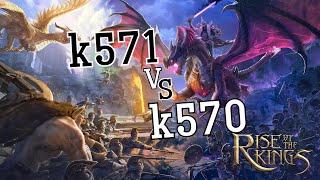 Epic battle KvK 571vs570 Solo Raid Rise of the Kings