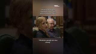 Jessica Chastain visits Ukraine meets Volodymyr Zelensky #shorts