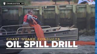 Coast Guard conducts large-scale drill in Charleston Harbor to test oil spill response