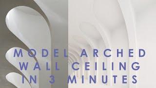 Revit Ceilings Tutorial - modelling workflow of curved wall-ceiling