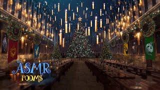 Christmas at Hogwarts Great Hall   Harry Potter Inspired Ambience - 1 hour magical sounds w Music