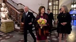 King Carl Gustaf and Queen Silvia at Art Academys festive gathering