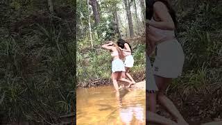 Primitive Survival TV Mey Mey and Pisey take water in forest.