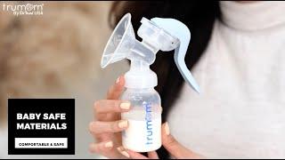 Trumom USA Manual Breast Pump Small Portable Baby Feeding Pump With BPA FREE Accessories