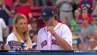 Camera Guy Drilled In Balls During Red Sox Ceremonial First Pitch