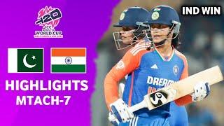 India Vs Pakistan Women ICC T20 World Cup Match 7 2024 Full Highlights  IND W VS PAK W